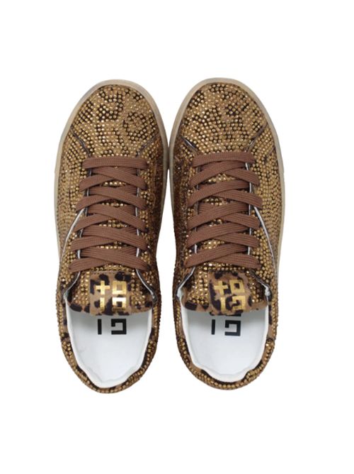 Sneakers Blue50S combi animaler strass Gio+ GIO + | BLUE50S-MARRONE